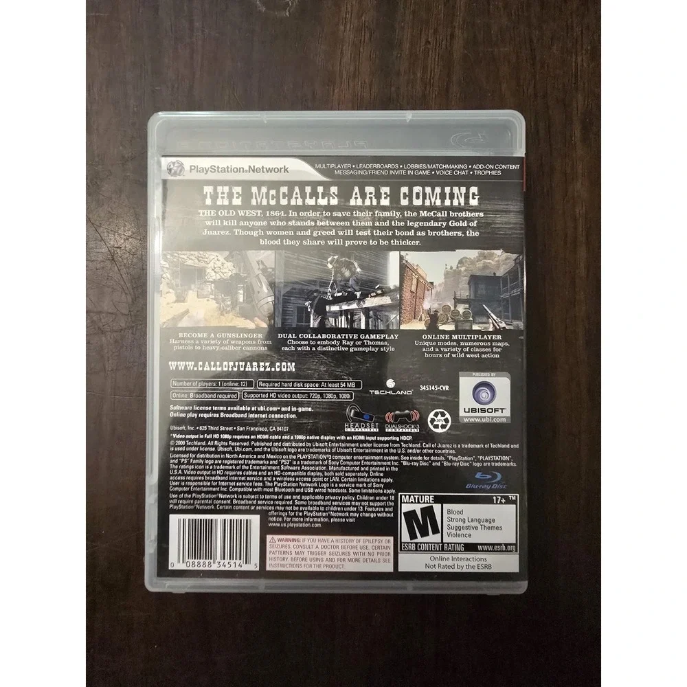 Call of Juarez: Bound in Blood for PlayStation 3 - COMPLETE & FULLY TESTED!!